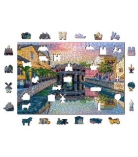 Puzle de 500 piezas: Puente japones, Hoi An, Vietnan WOODEN JIGSAW PUZZLE 1176