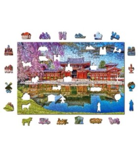 Puzle de 500 piezas: Templo Byodo-in, Kyoto WOODEN JIGSAW PUZZLE 1236