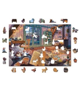 Puzle de 500 piezas: Acogedora cabaña WOODEN JIGSAW PUZZLE 1456