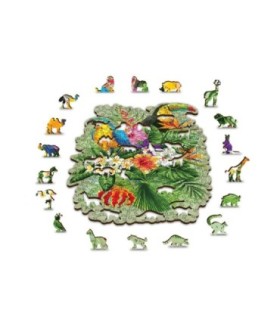 Puzle de 500 piezas: Aves tropicales WOODEN JIGSAW PUZZLE 0460