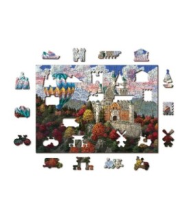 Puzle de 500 piezas: El castillo de Neuschwanstein WOODEN JIGSAW PUZZLE 1115M