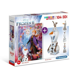 PUZZLE 104 Pzas y 3D FROZEN 2 - CLEMENTONI 20170