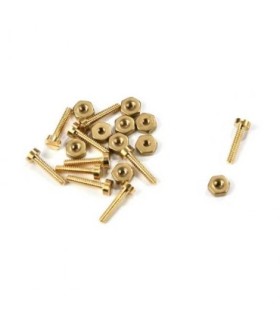 Tornillos de latón con tuerca M1 x 5mm Amati 4960/05 (10 unidades)