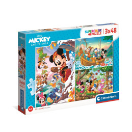 PUZZLE 3 x 48 Pzas MICKEY Y AMIGOS - Clementoni 25266