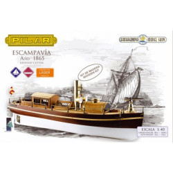 ESCAMPAVIA 1865 PILAR -Escala 1/40- Carthagonova Model Ships 51201