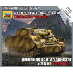 CAÑON DE ASALTO Sd. Kfz. 166 BRUMMBAR -Escala 1/100- Zvezda 6244