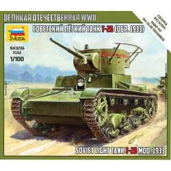 CARRO DE COMBATE T-26 Mod. 1933 -Escala 1/100- Zvezda 6246