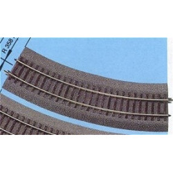 VIA RLB CURVA R2 R: 358,00 mm 30 -Escala h0 - 1/87- Roco Line Balasto 42522