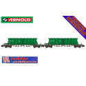 SET 2 VAGONES TOLVA RENFE FAOSS COLOR VERDE - ESCALA N - EP.V-6 - ARNOLD HN6670