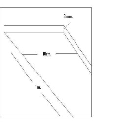 CHAPA BALSA (8 x 100 x 1.000mm)