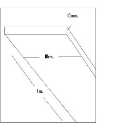 CHAPA BALSA (10 x 100 x 1000mm)