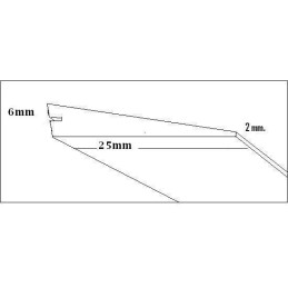 BALSA BORDE SALIDA (25 x 6 x 2 x 1.000 mm)