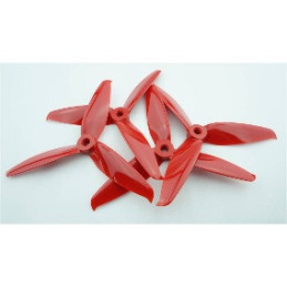 SET 4 HELICES TRIPALAS 5 x 3 (normal + invertida) ROJA - Gemfan 3782