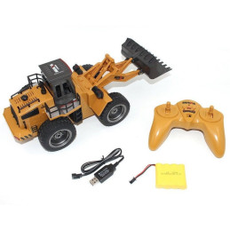 BULLDOZER RADIO CONTROL 6 CANALES - ESCALA 1/18 - HUINA 1520